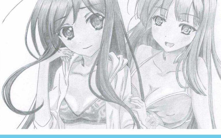 Realistic Pencil Drawing of Kuroyukihime and Fuuko Kurasaki from the Anime Accel World, by Artist Sophie Lawson