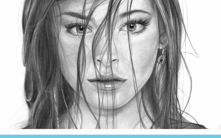 Realistic Pencil Drawing of Actress Kristin Laura Kreuk, by Artist Sophie Lawson