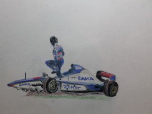 Damon Hill F1 Drawing