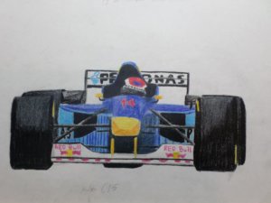 Johnny Herbert F1 Drawing