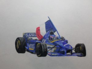 Olivier Panis Monaco 1996 F1 Drawing