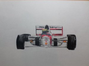 Senna McLaren F1 Drawing
