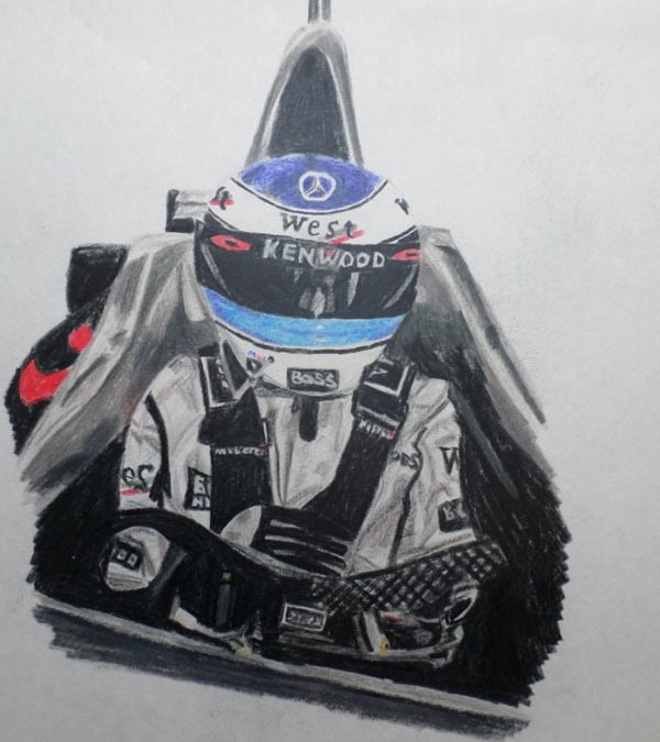 Mika Hakkinen F1 Drawing