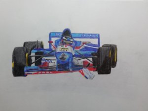 Gerhard Berger Benetton F1 Drawing