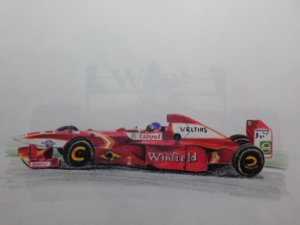 Jacques Villeneuve Williams F1 Drawing
