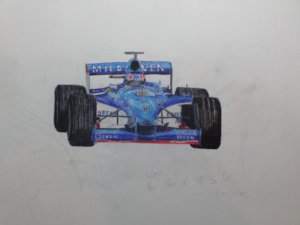 Alexanda Wurz Benetton F1 Drawing