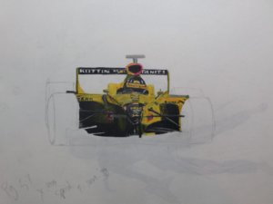 Damon Hill Jordan F1 Drawing