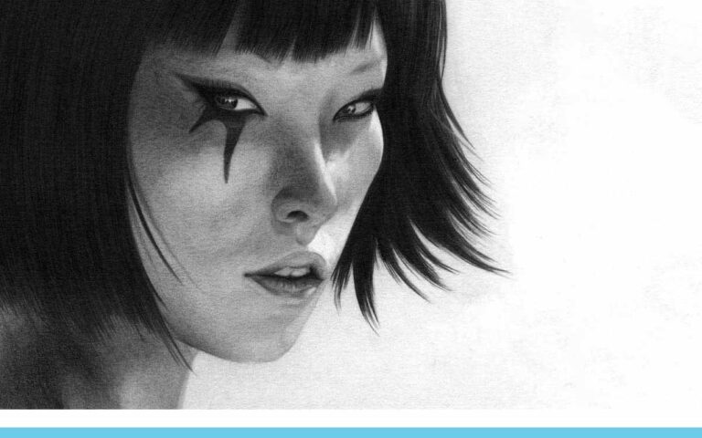 Realistic Pencil Drawing of Faith from Mirror's Edge, by Artist Sophie Lawson