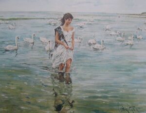 Swan Maiden by Inspirational Artist Gordon King