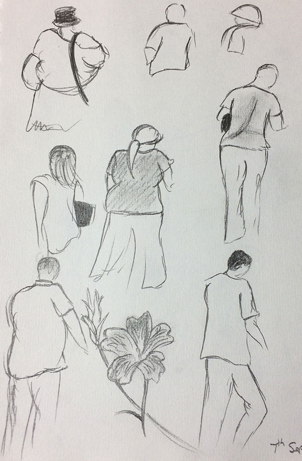 People Sketching, by Artist Sophie Lawson