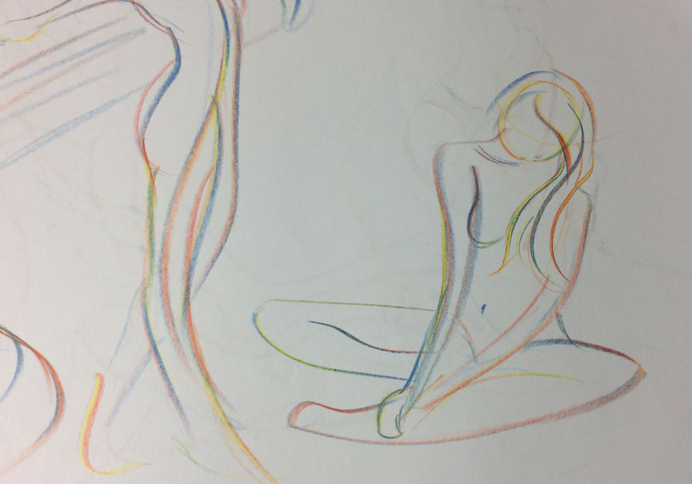 Gesture Drawing Exercise, by Artist Sophie Lawson