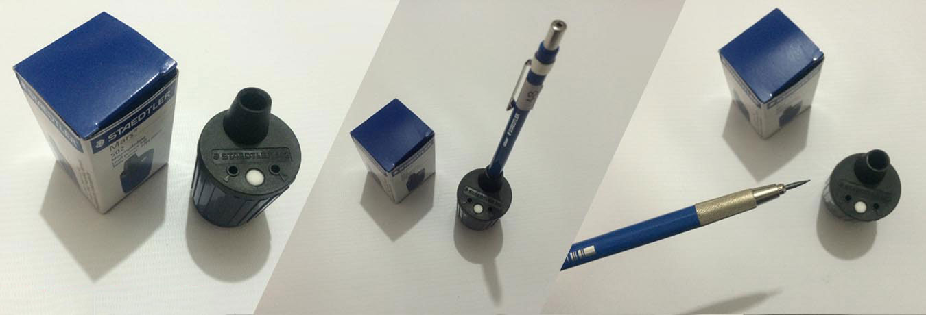 Staedtler Mars Technico 2mm clutch pencil lead pointer sharpener, by Artist Sophie Lawson