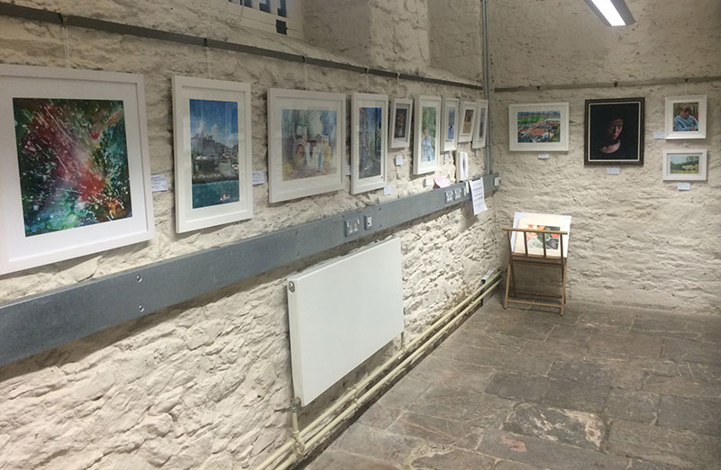 Plymouth Arts Club Spring Exhibition 2015 at the Devonport Guildhall Gallery. The painting at the far end is Phil's 'Best in Show' winner.