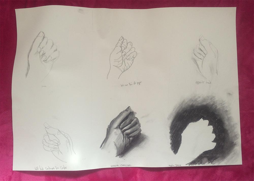 Katie Complete Jones Art Class - Drawing Hands by Artist Sophie Lawson