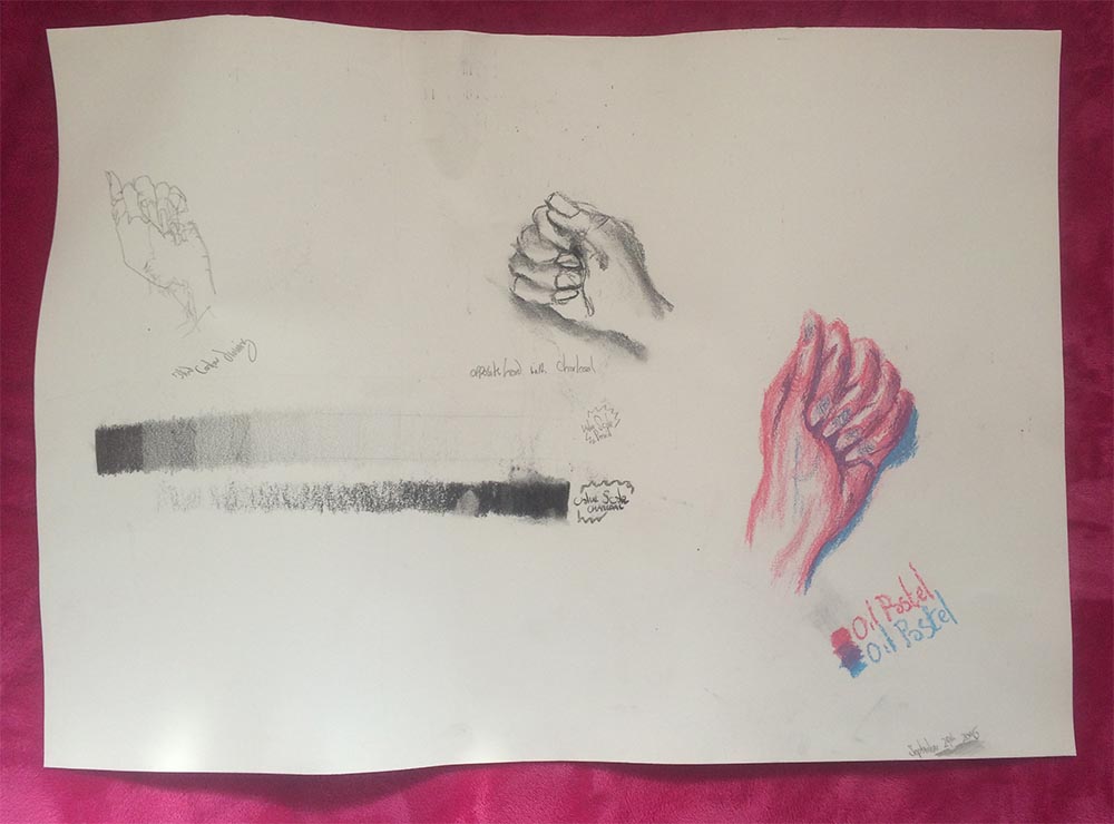 Katie Complete Jones Art Class - Drawing Hands by Artist Sophie Lawson