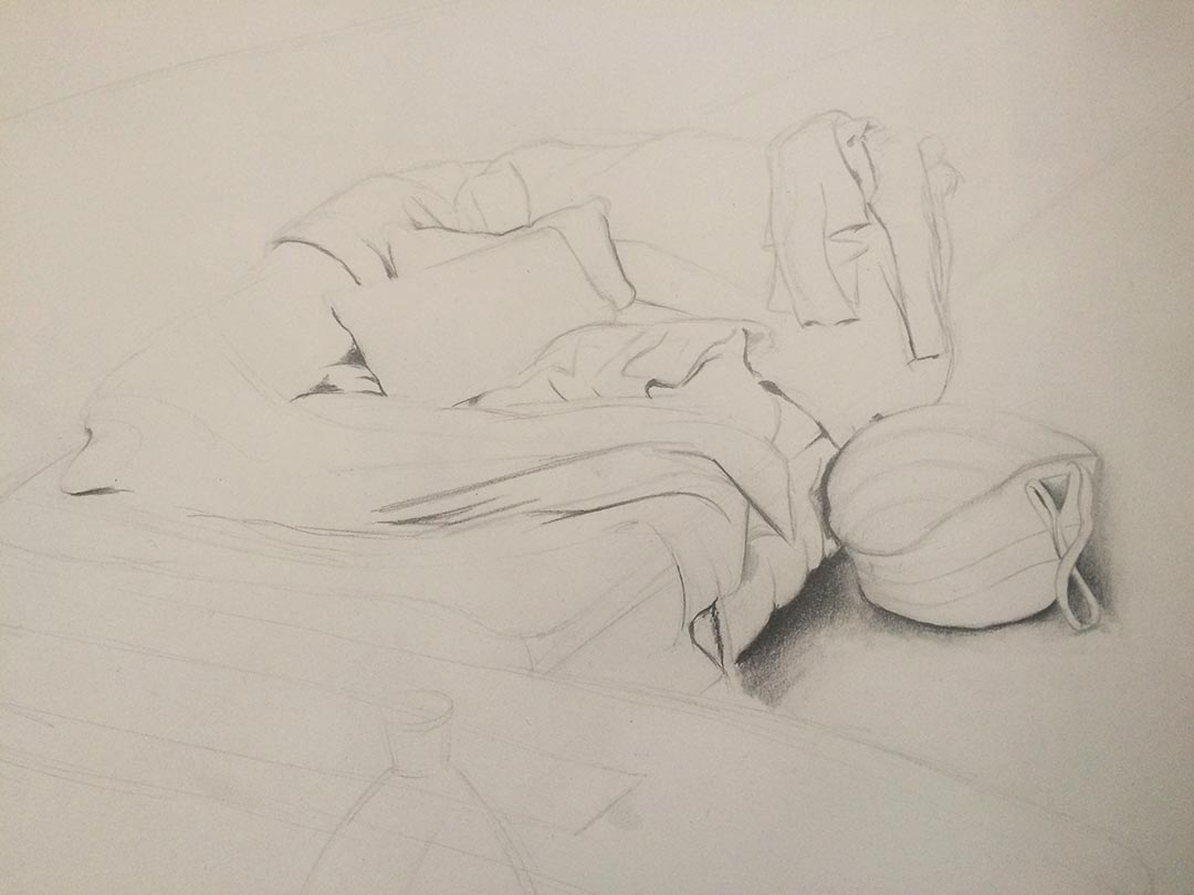 Katie Comley Jones Art Class Still Life Drawing by Artist Sophie Lawson