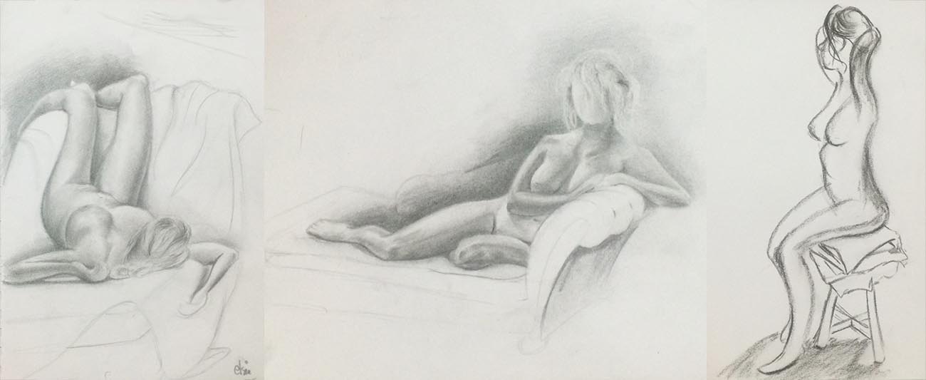 Life Drawing with a Nude Model, by Artist Sophie Lawson