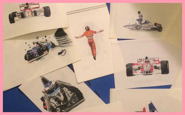 90’s FORMULA ONE DRAWINGS