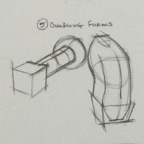 Figure Drawing Design and Invention by Michael Hampton Drawing Exercise - Combining Forms