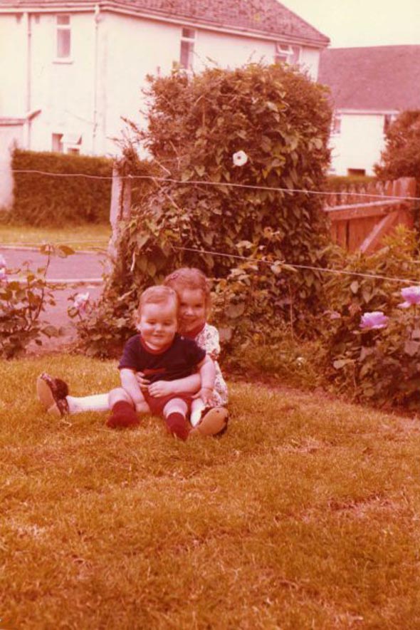 Me and my Sister as little kids, sadly, I'm not the one in the dress, by Transgender Artist Sophie Lawson