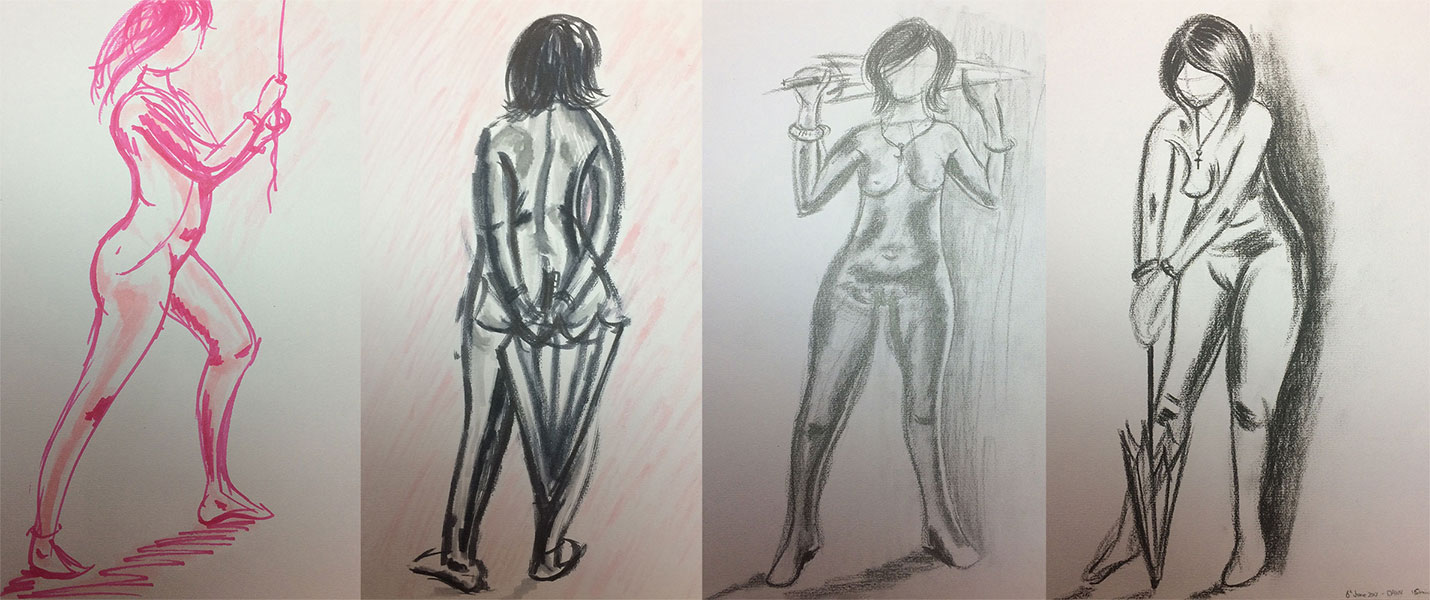 Life Drawing with Ian Barlow, Quick Sketches by Artist Sophie Lawson