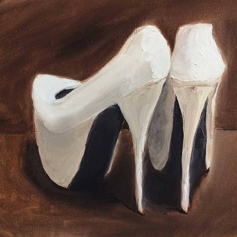 Beige High Heels Still Life Painting: 30 in 30 Painting Challenge 2018, with Artist Sophie Lawson