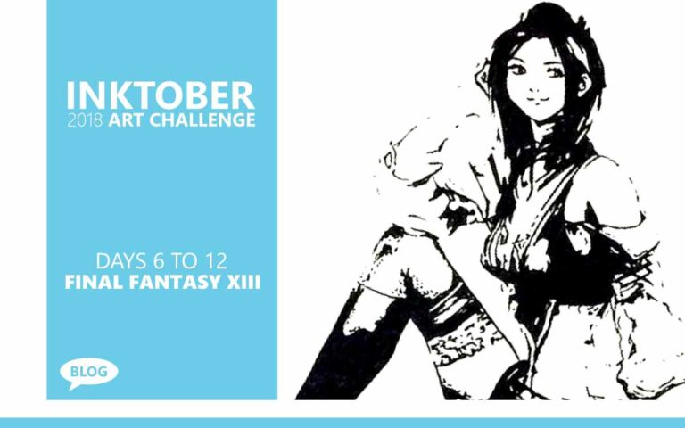 Inktober Final Fantasy Fan Art, An Art Challenge with Artist Sophie Lawson