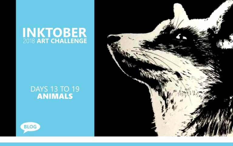 Inktober Animal Drawings, An Art Challenge with Artist Sophie Lawson