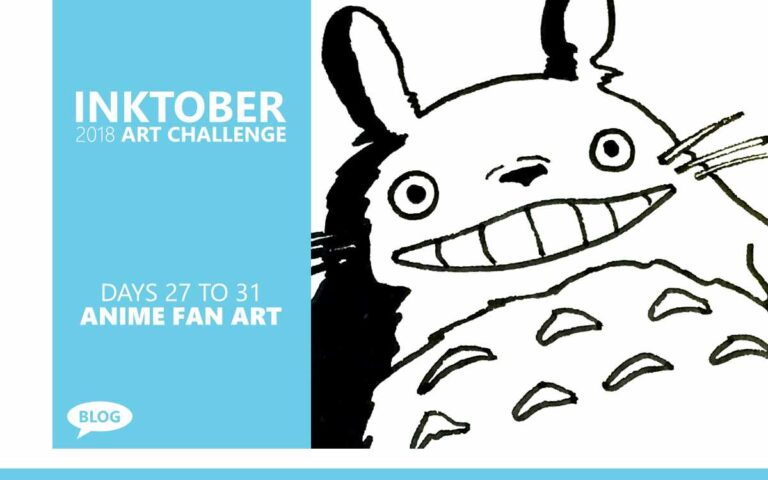 Inktober Anime Fan Art, An Art Challenge with Artist Sophie Lawson