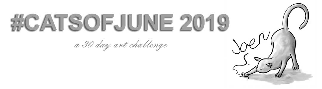 Cats Of June 2019 - a 30 Day Art Challenge, with Transgender Artist Sophie Lawson