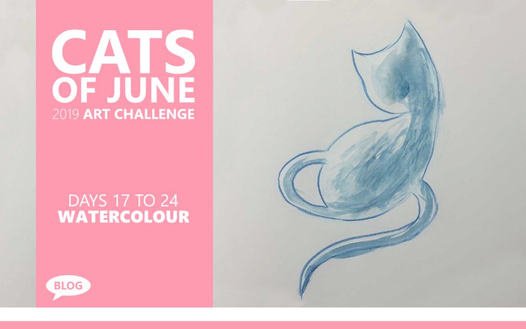 Cats of June 2019 Art Challenge - Days 17 to 24, Watercolour Painting with Artist Sophie Lawson