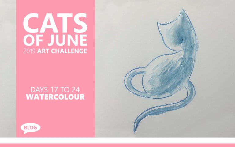 CATS OF JUNE 2019 ART CHALLENGE – DAYS 17 TO 24 : WATERCOLOUR