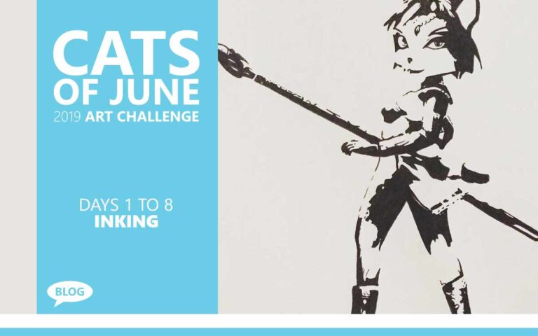 Cats of June Inking, An Art Challenge with Artist Sophie Lawson