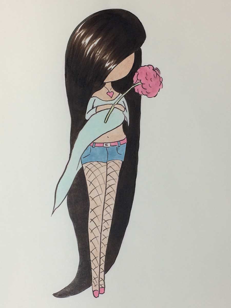 Character Design - lilSOPHiE with Inks and Copic Markers