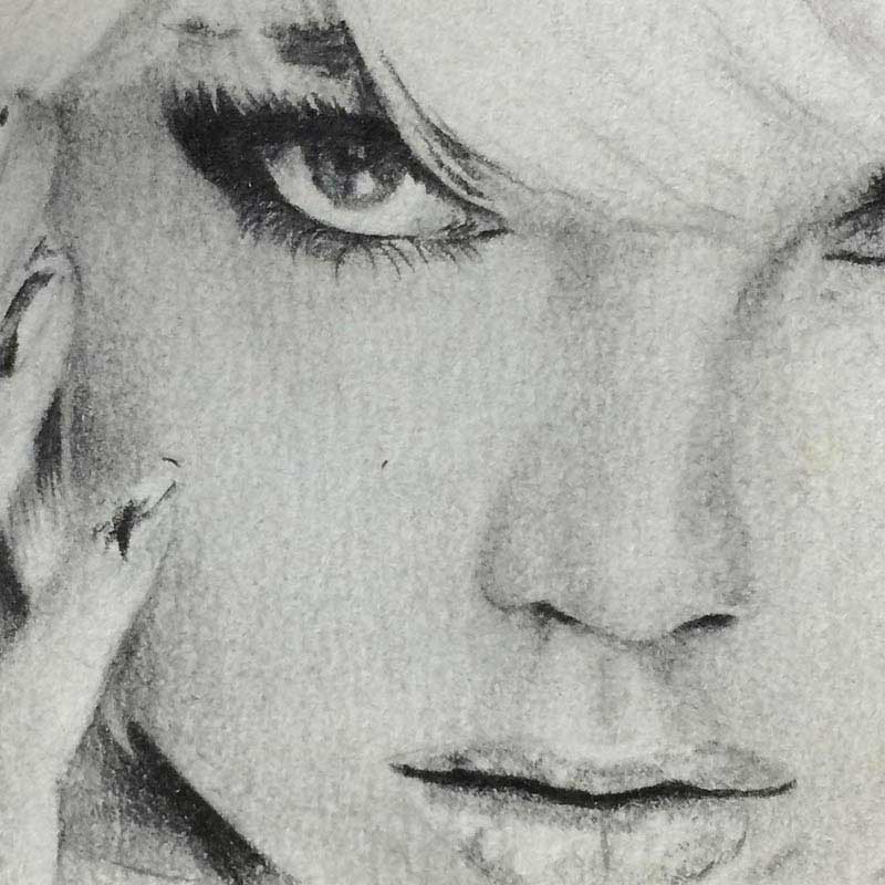 Mini Drawing in Graphite Pencil by Transgender Artist Sophie Lawson