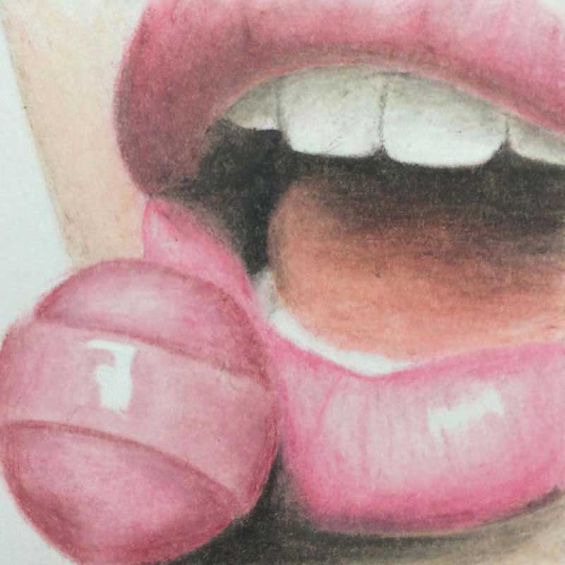 Mini Drawing in Prismacolor Premier Colored Pencils by Transgender Artist Sophie Lawson