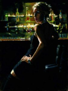 Monika at the Bar III by Inspirational Artist Fabian Perez