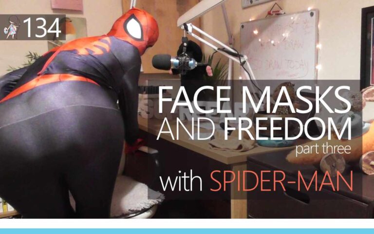 Face Masks and Freedom part three with Spider-Man : An About the Tings Episode 134 of the So Free Art Podcast, with Artist Sophie Lawson
