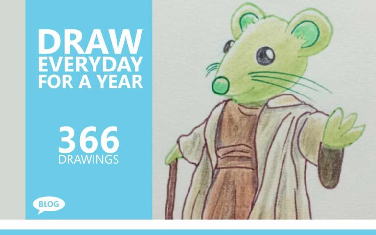 DRAW EVERYDAY FOR A YEAR ART CHALLENGE • 366 DRAWINGS