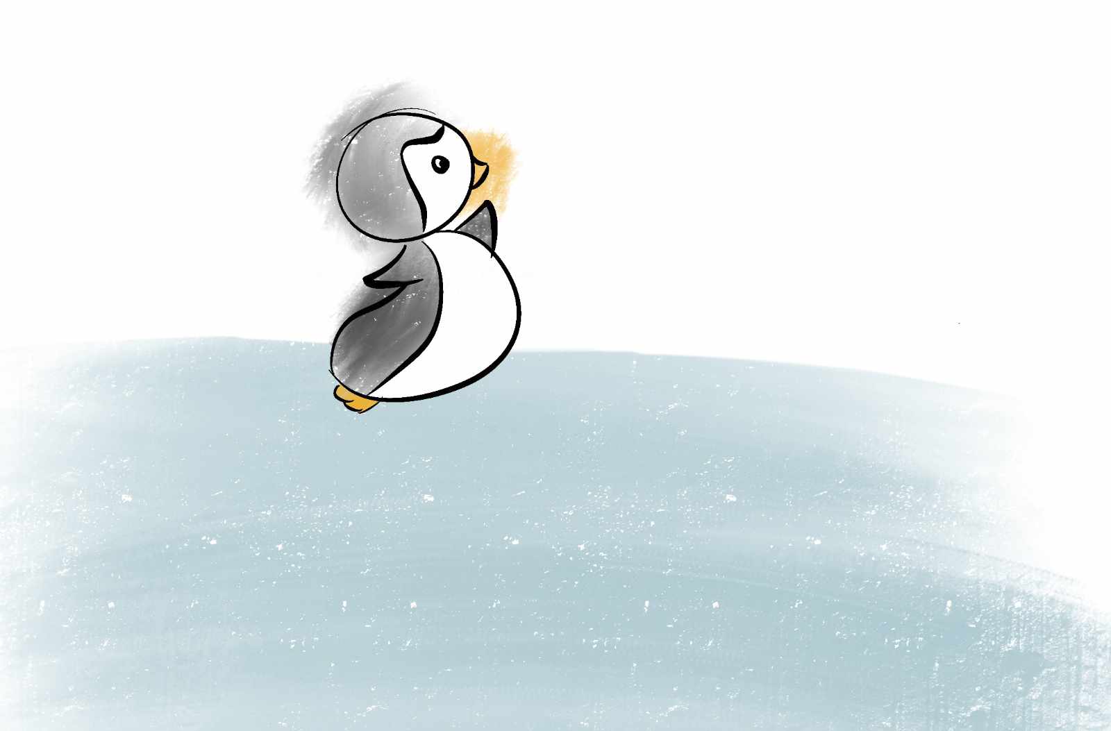 Learning Procreate Week 1 : Peter the Penguin, with Artist Sophie Lawson