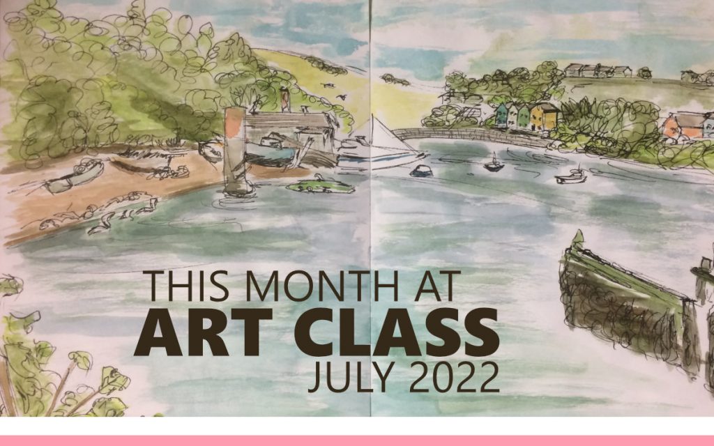 This Month at Art Class for July 2022 - Life Drawing, Painting, and Urban Sketching : Episode 227 of the So Free Art Podcast, with Artist Sophie Lawson