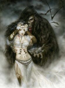 THE CROSS OF THE NIGHT 2 by Inspirational Artist Luis Royo