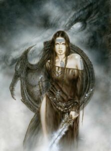 THE GUARDIN OF THE BLACK DRAGON by Inspirational Artist Luis Royo